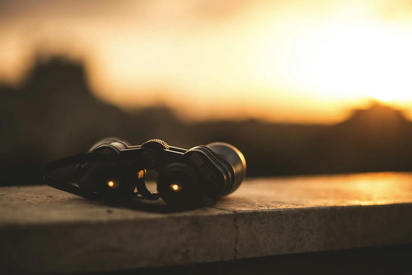 Close-up of a pair of binoculars